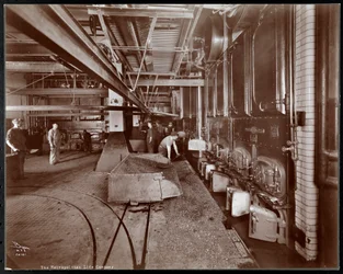 Men Shoveling Coal into the Furnaces at the Metropolitan Life Insurance Co. at 23rd Street and Madison Avenue, New York, 1907